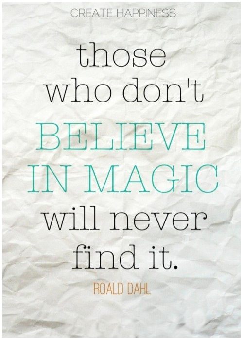 believe in magic op papier Roald Dahl